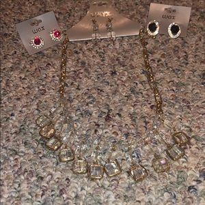 Necklace and earrings